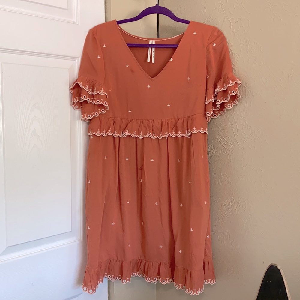 Anthropologie embroidered dress.